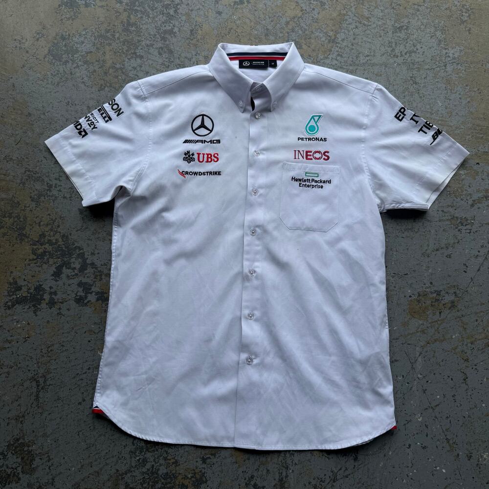 Mercedes AMG Petronas F1 Tommy Hilfiger Racing Short Sleeve Shirt Size M
